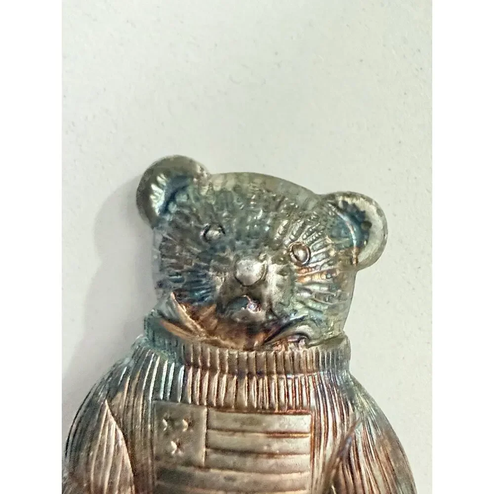 Vintage Ronnette Teddy Bear Astronaut Silverplate Spoon Collectible